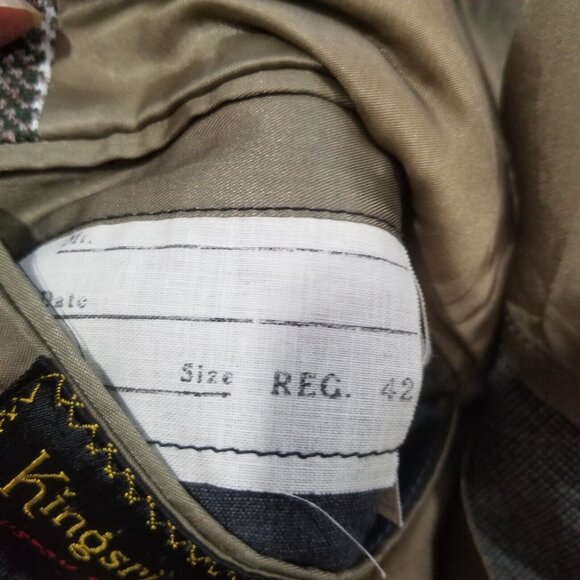 True Vintage 42R Green Plaid Kingsridge Blazer Jacket Sport Coat Union Made - Picture 9 of 12